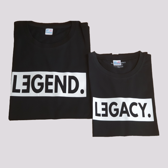 Legend Legacy Black Combo - Adult Tshirt + Kids Tshirt