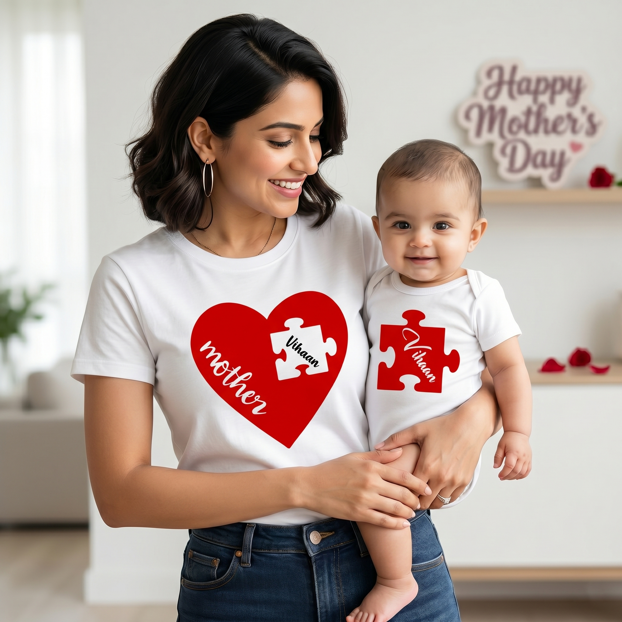 Mother's Day Heart Puzzle Combo (Red)