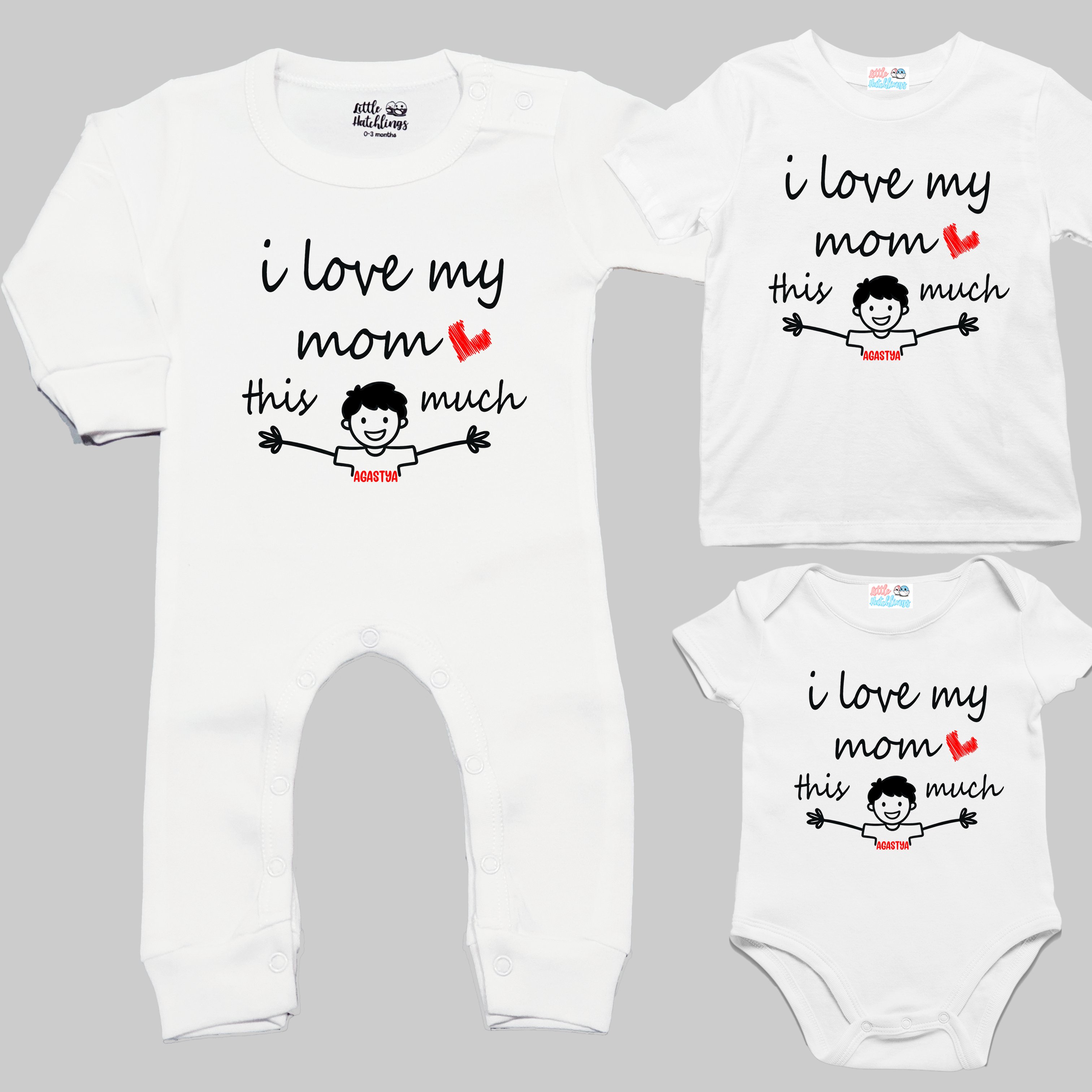 I love my mom this much (Boy - White)