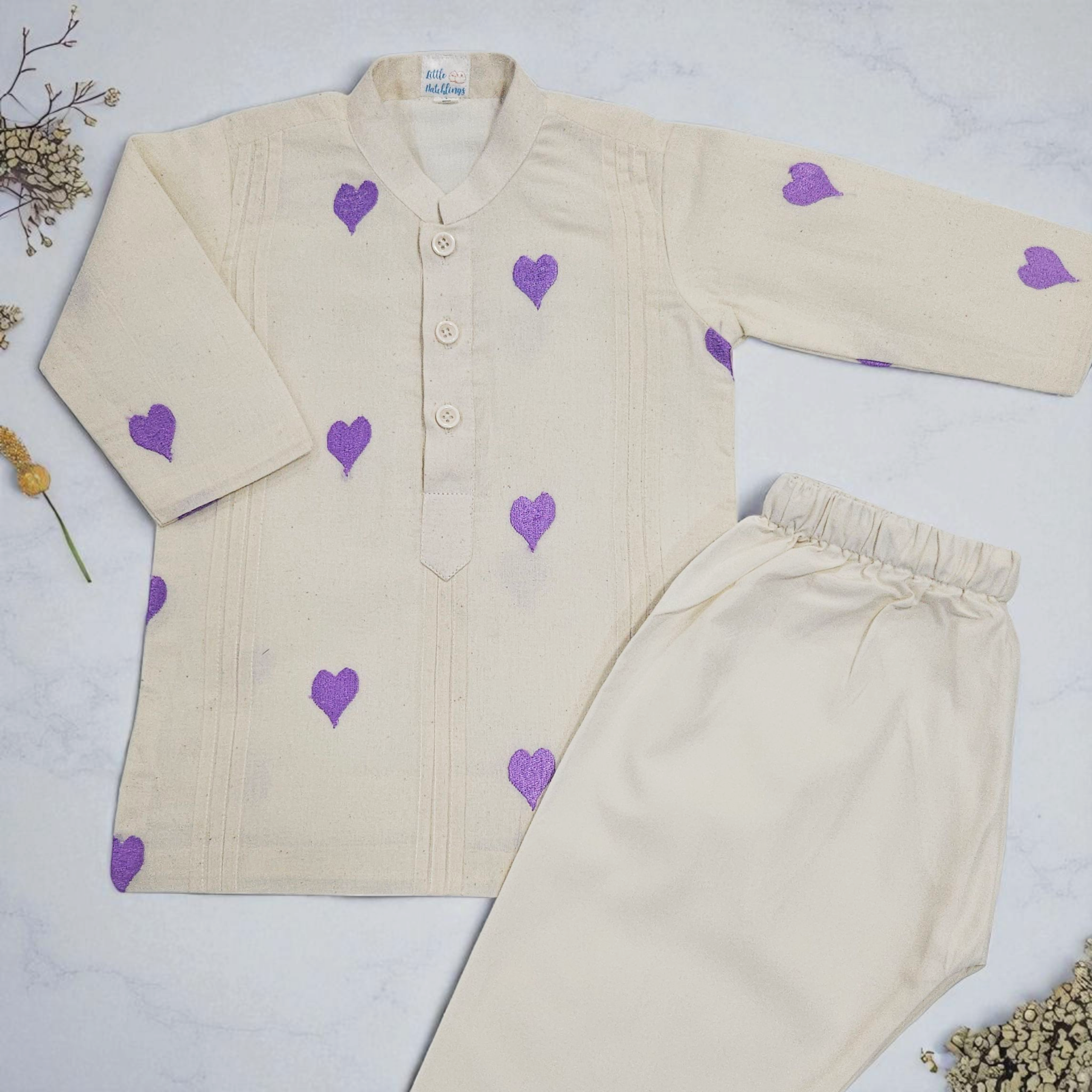 Hearts Kurta Set