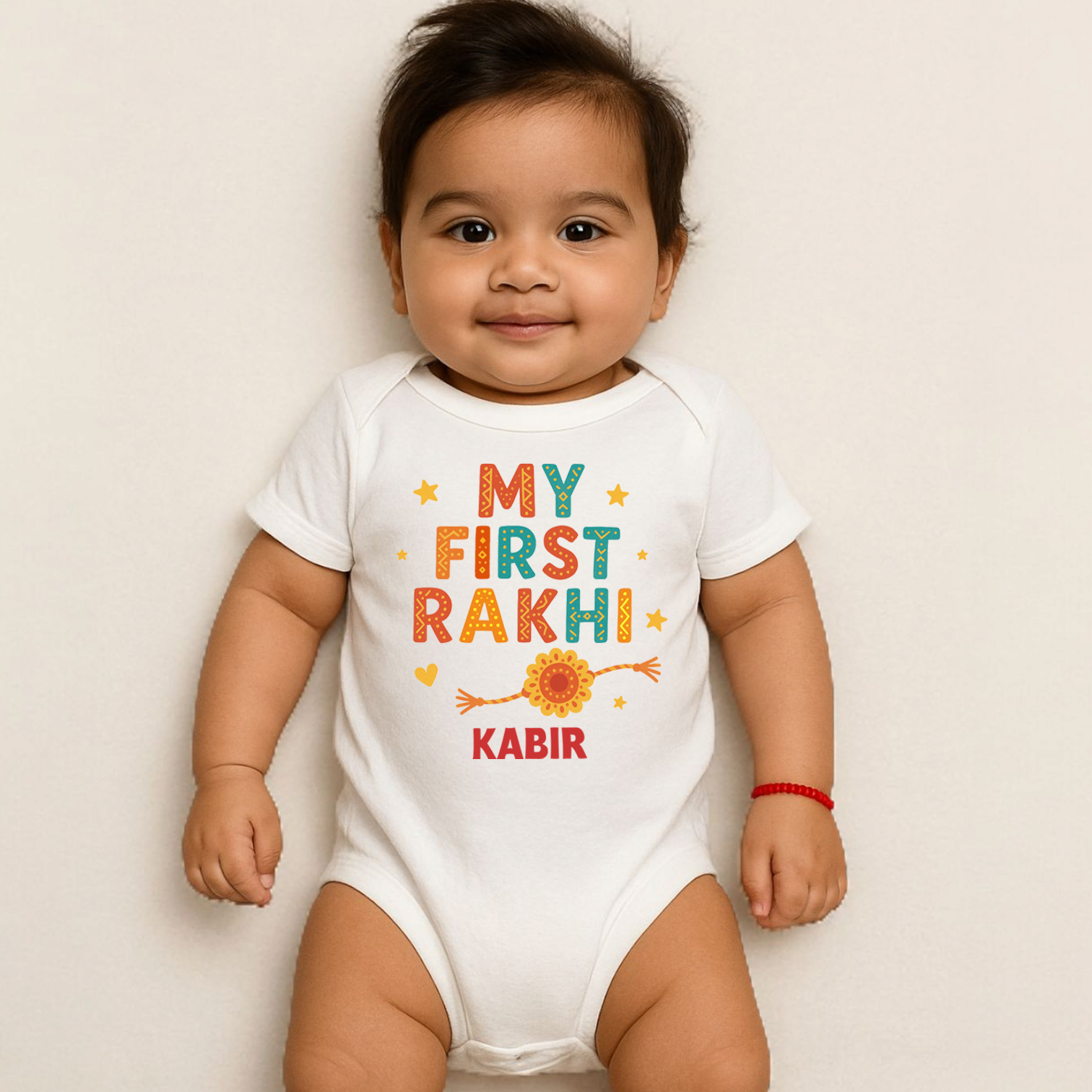 My First Rakhi Colorful Pattern White (2025) - Main Image