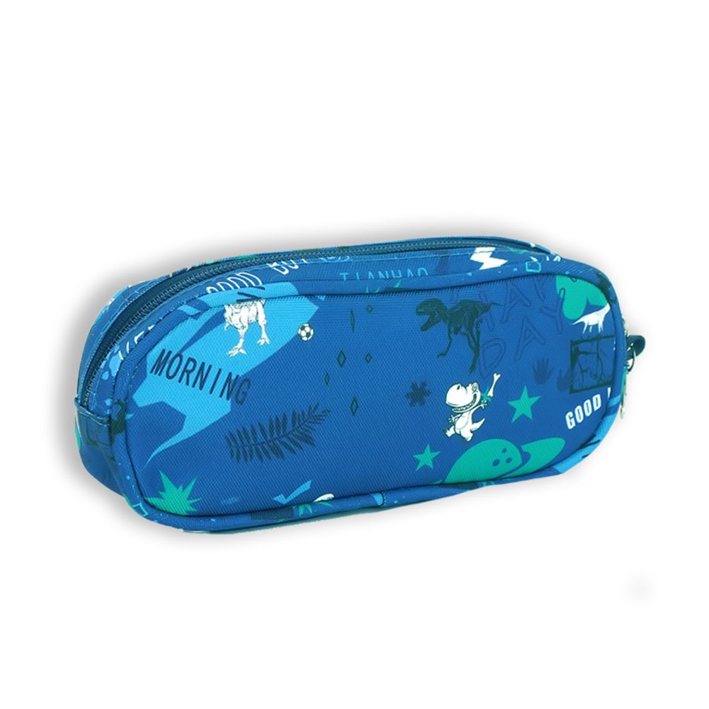 3pcs Blue Skating Dino Matching Backpack, Lunch Bag and Stationery Pouch,5yrs - 9yrs