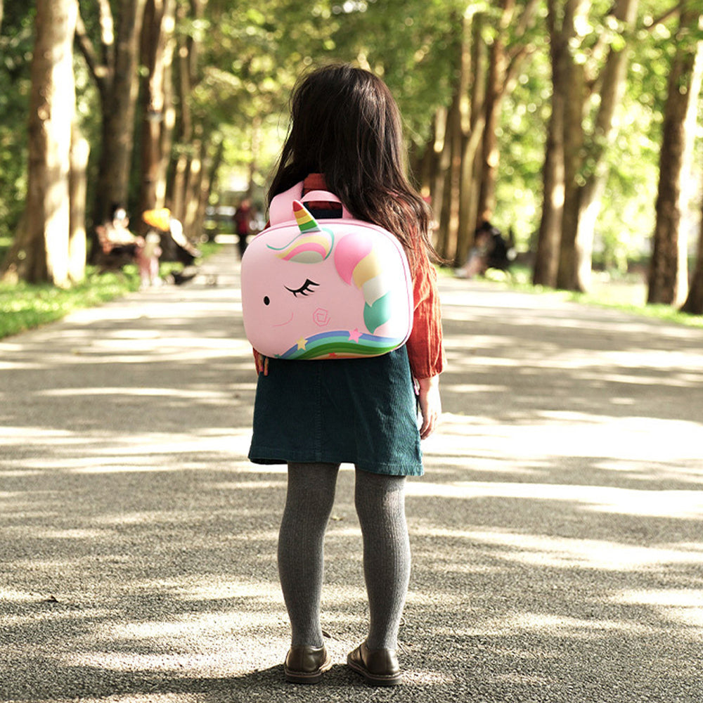 Little Surprise Box, Flashy The Unicorn, 3D Light Weighted Ergo Backpack For Toddlers & Kids With Leash.
