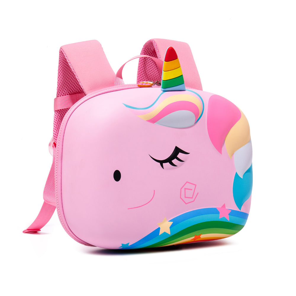 Little Surprise Box, Flashy The Unicorn, 3D Light Weighted Ergo Backpack For Toddlers & Kids With Leash.