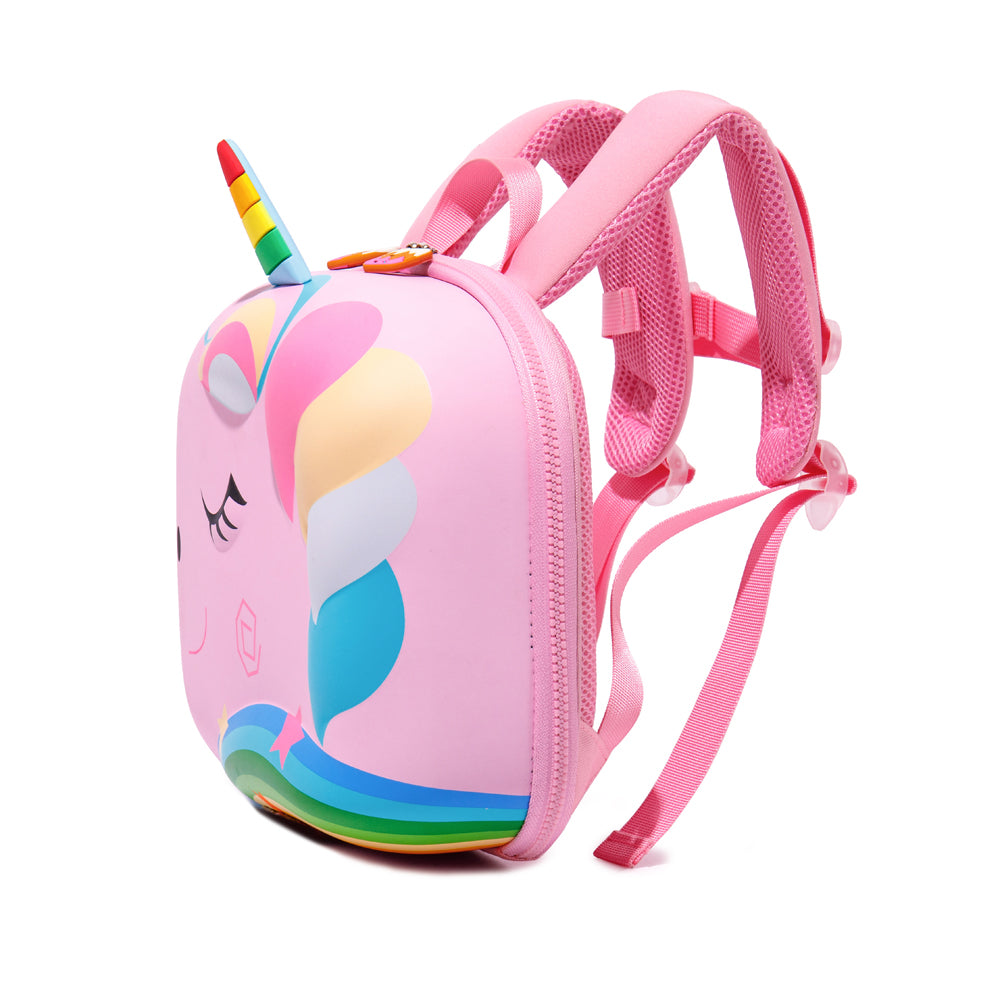 Little Surprise Box, Flashy The Unicorn, 3D Light Weighted Ergo Backpack For Toddlers & Kids With Leash.