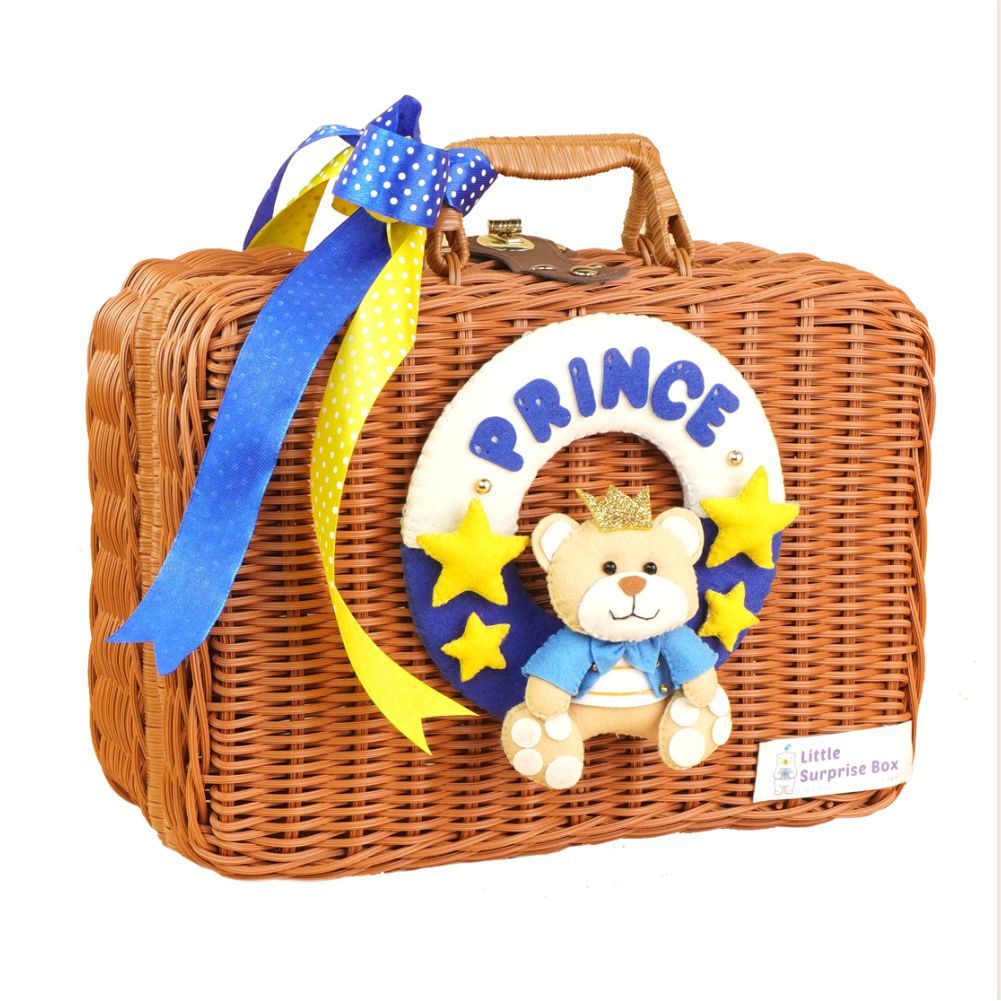 Box,27 pcs Brown Prince Teddy  Newborn Baby Girl/Baby Boy All Season wear,Gift Hamper set,0-6 months