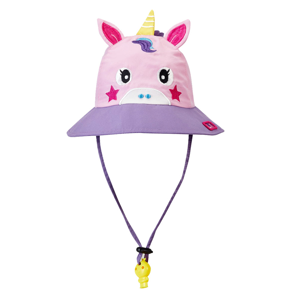 Little Surprise Box 3D Horn Unicorn Wide Coverage Sun Hat for Kids& Toddlers with Adjustable Strap