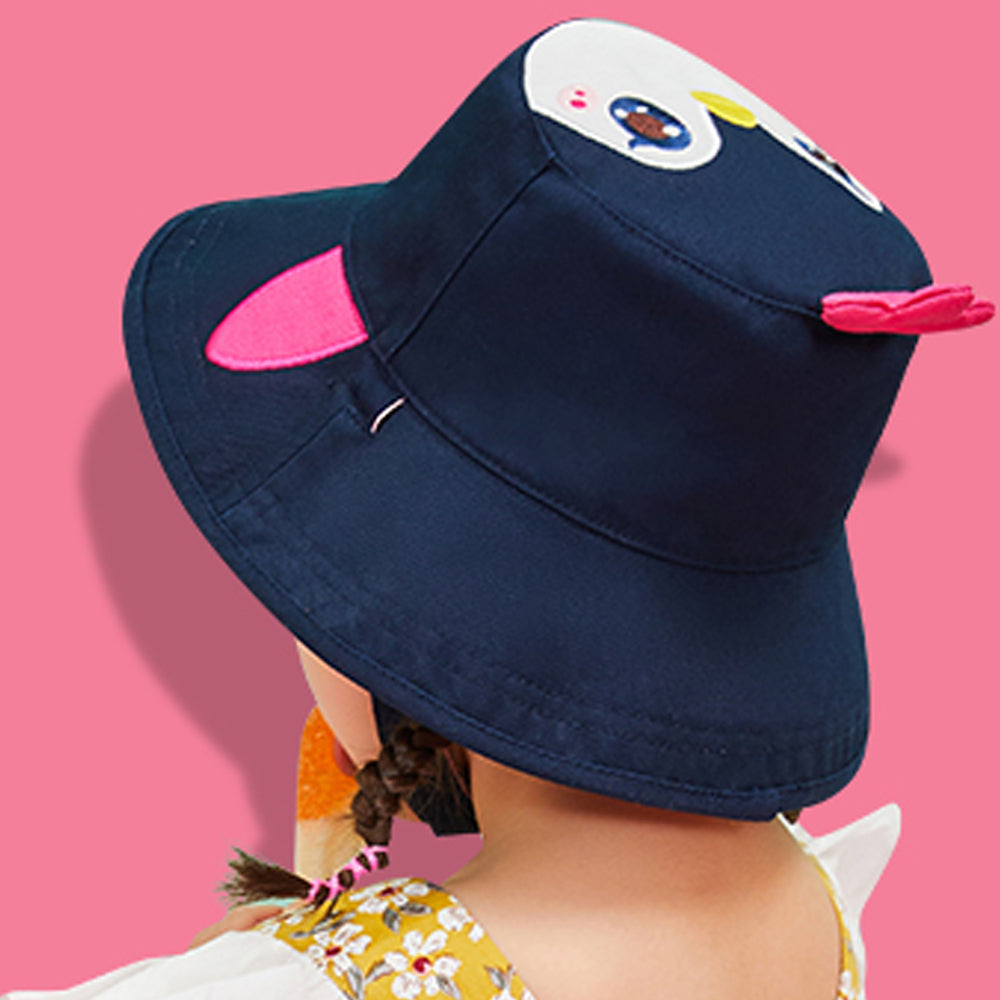 Little Surprise Box Pink & Navy Dual Side Reversible Sun Hat with UPF50+ for Toddlers& Kids