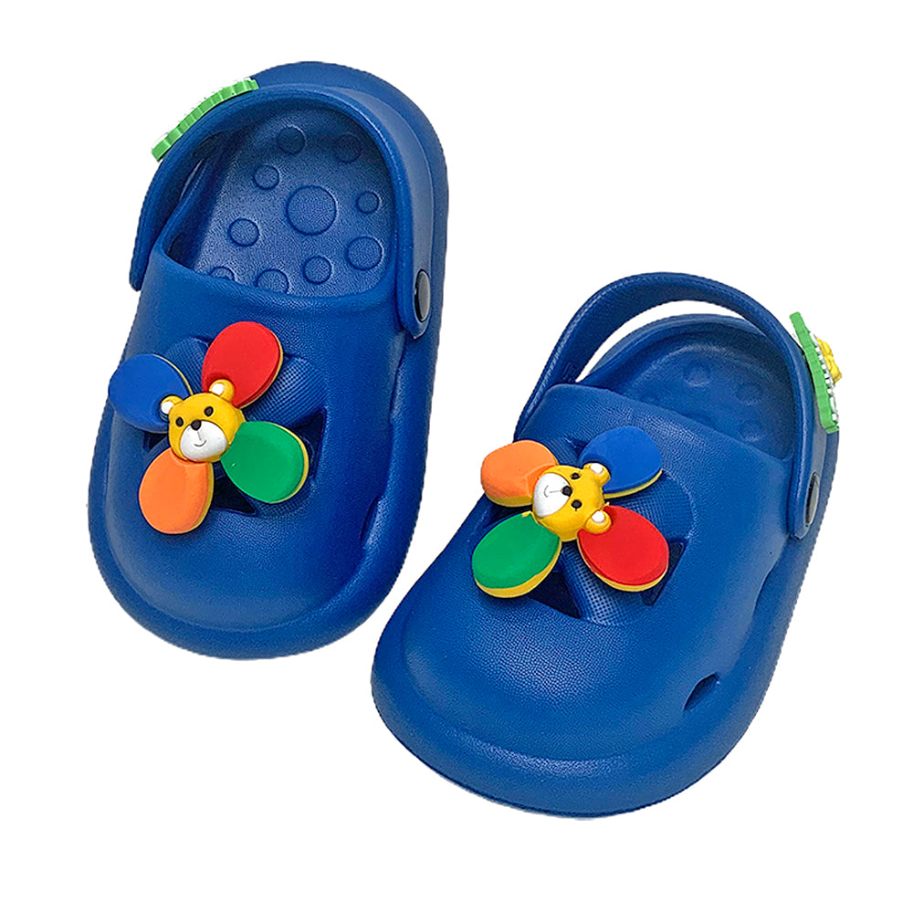 Little Surpise Box Blue Pinwheel Slip on Clogs, Summer/Monsoon all season Footwear for Toddlers & Kids.