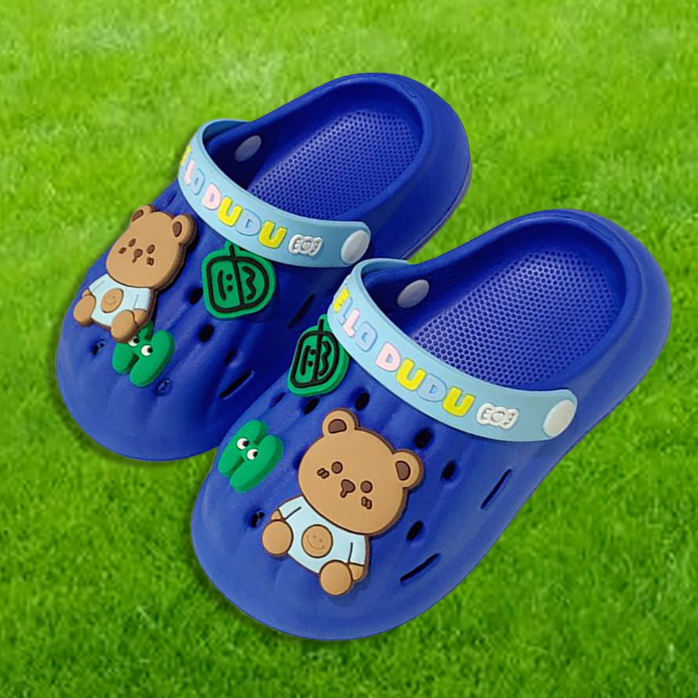 Little Surprise Box Dark Blue Light Blue Big Bear Slip On Clogs Summer Monsoon Beach Footwear For Toddlers And Kids Unisex