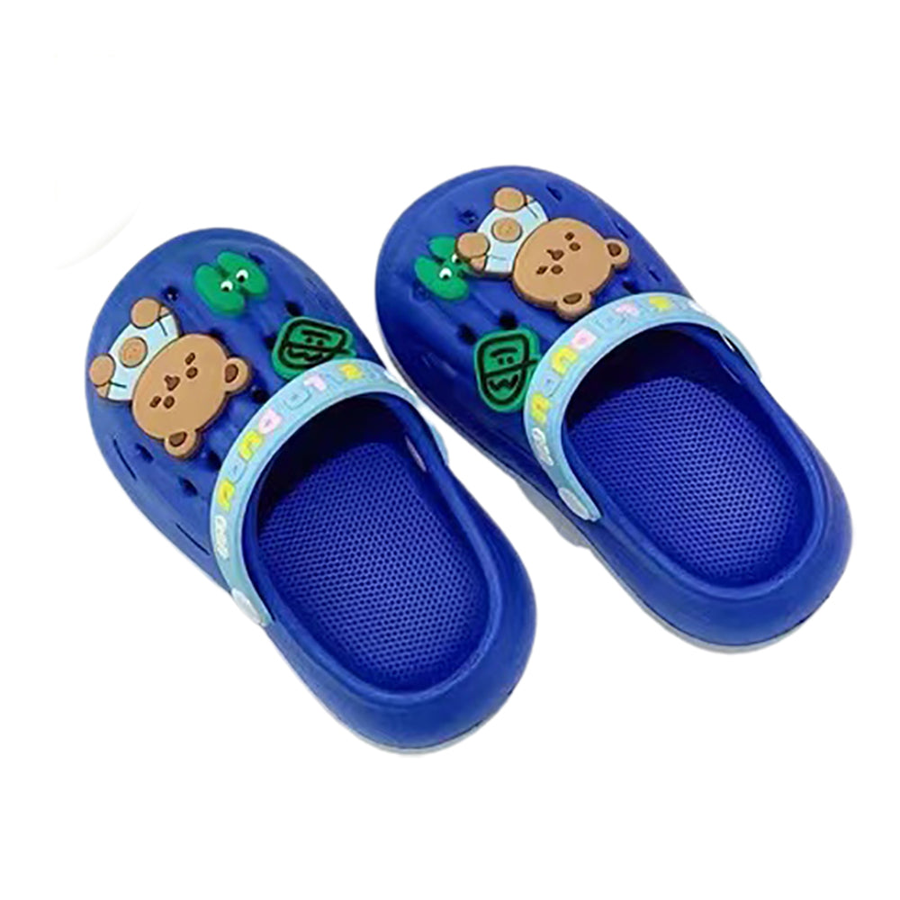 Little Surprise Box Dark Blue & Light Blue Big Bear Slip On Clogs ,Summer/Monsoon/ Beach Footwear For Toddlers And Kids, Unisex.