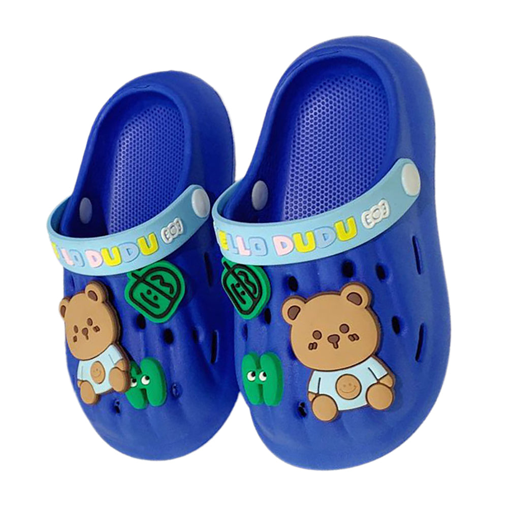 Little Surprise Box Dark Blue & Light Blue Big Bear Slip On Clogs ,Summer/Monsoon/ Beach Footwear For Toddlers And Kids, Unisex.