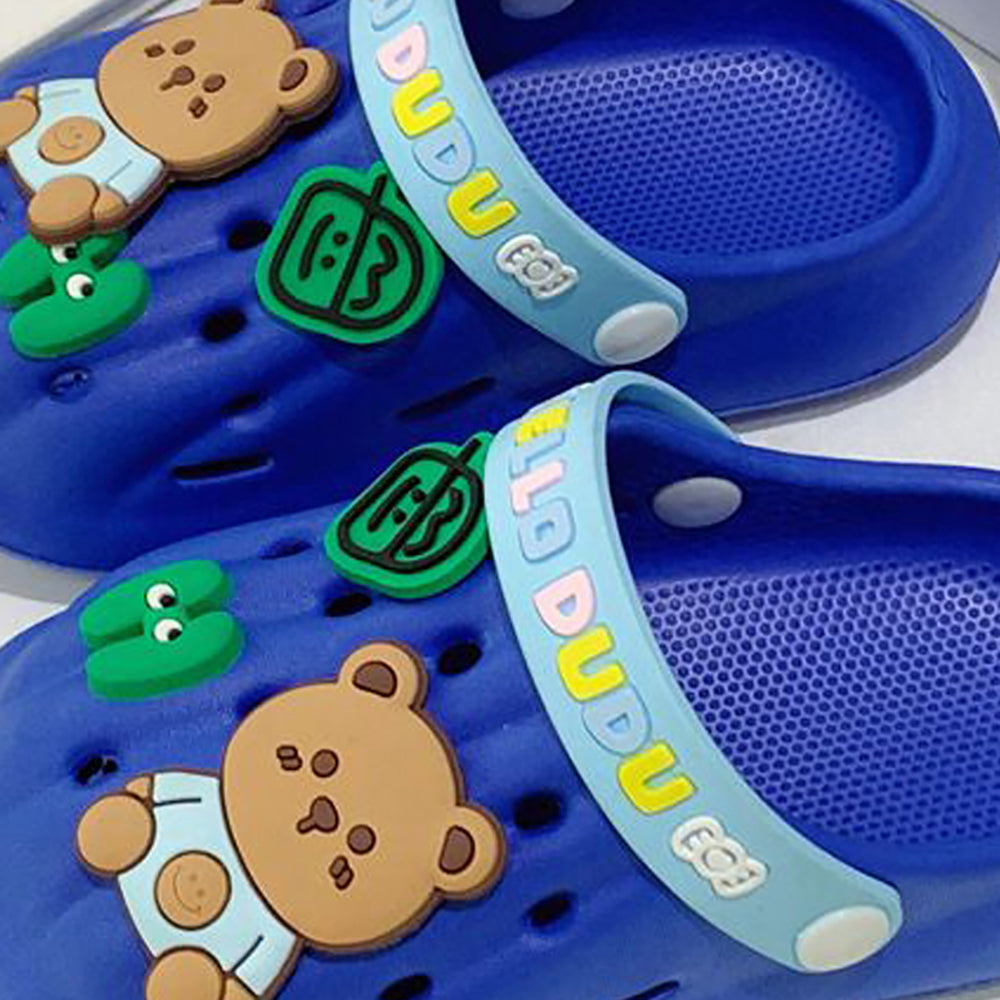Little Surprise Box Dark Blue & Light Blue Big Bear Slip On Clogs ,Summer/Monsoon/ Beach Footwear For Toddlers And Kids, Unisex.