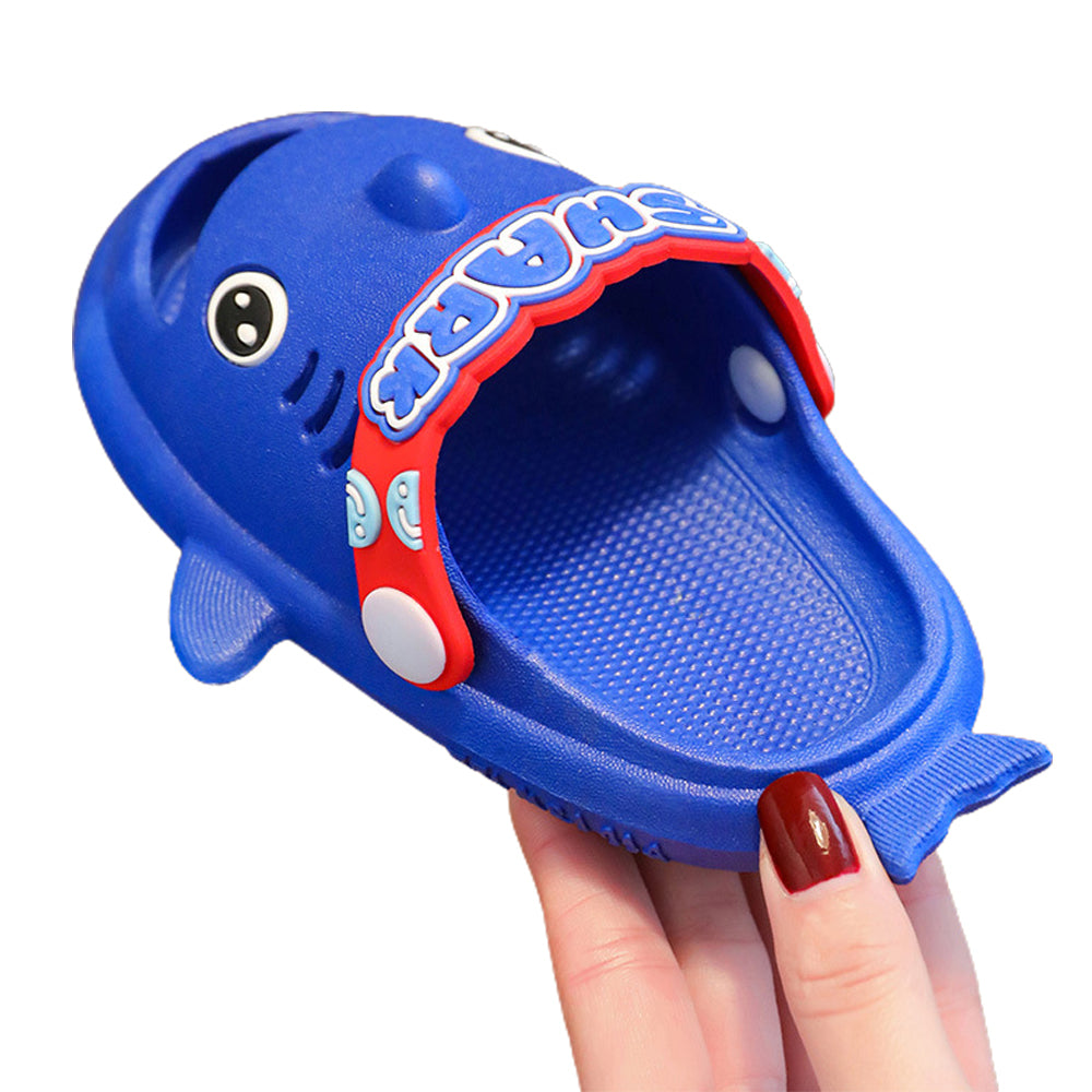 Little Surprise Box Blue Shark Slip On Clogs ,Summer/Monsoon/ Beach Footwear For Toddlers And Kids, Unisex.