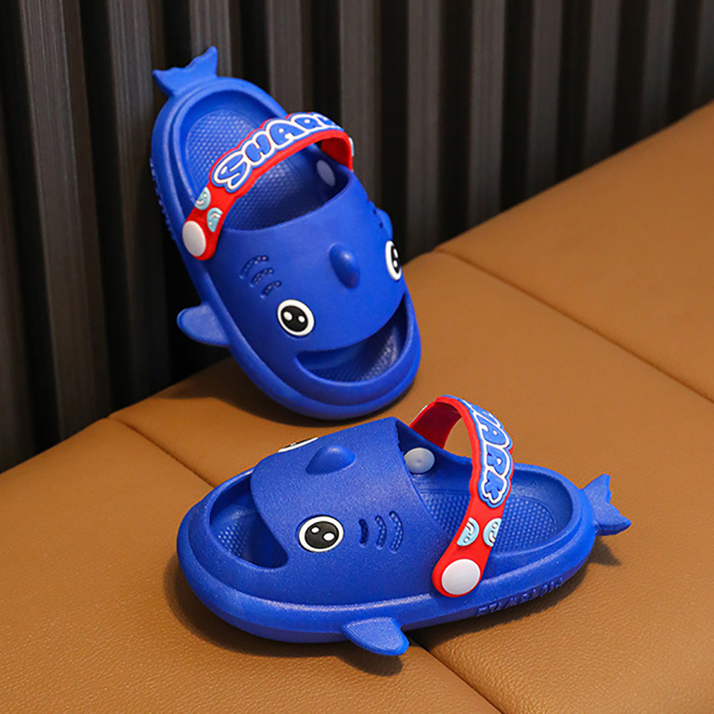 Little Surprise Box Blue Shark Slip On Clogs ,Summer/Monsoon/ Beach Footwear For Toddlers And Kids, Unisex.