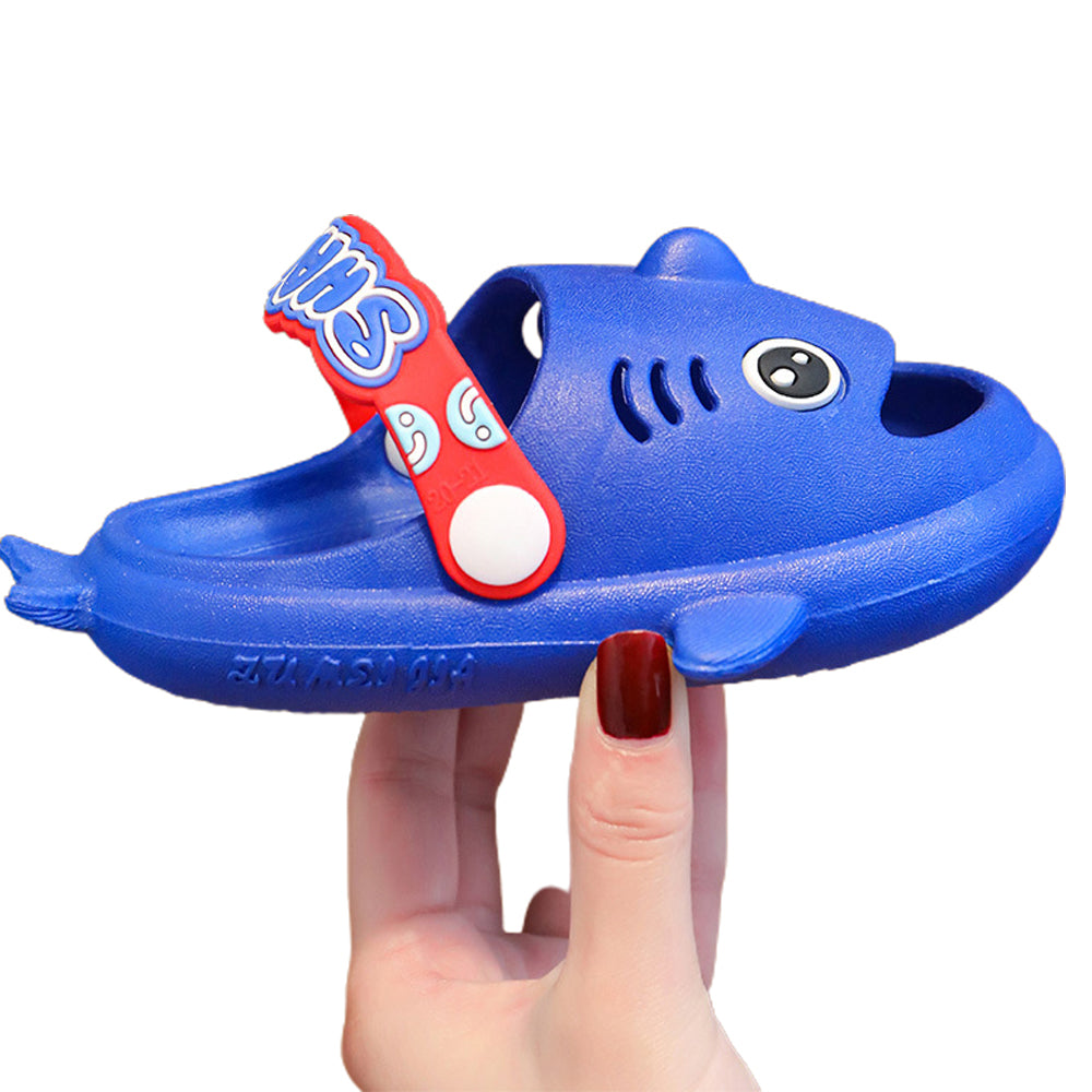 Little Surprise Box Blue Shark Slip On Clogs ,Summer/Monsoon/ Beach Footwear For Toddlers And Kids, Unisex.