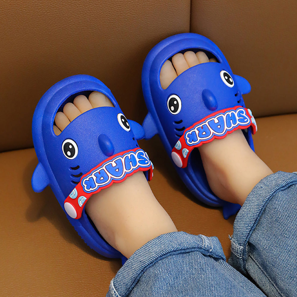 Little Surprise Box Blue Shark Slip On Clogs ,Summer/Monsoon/ Beach Footwear For Toddlers And Kids, Unisex.