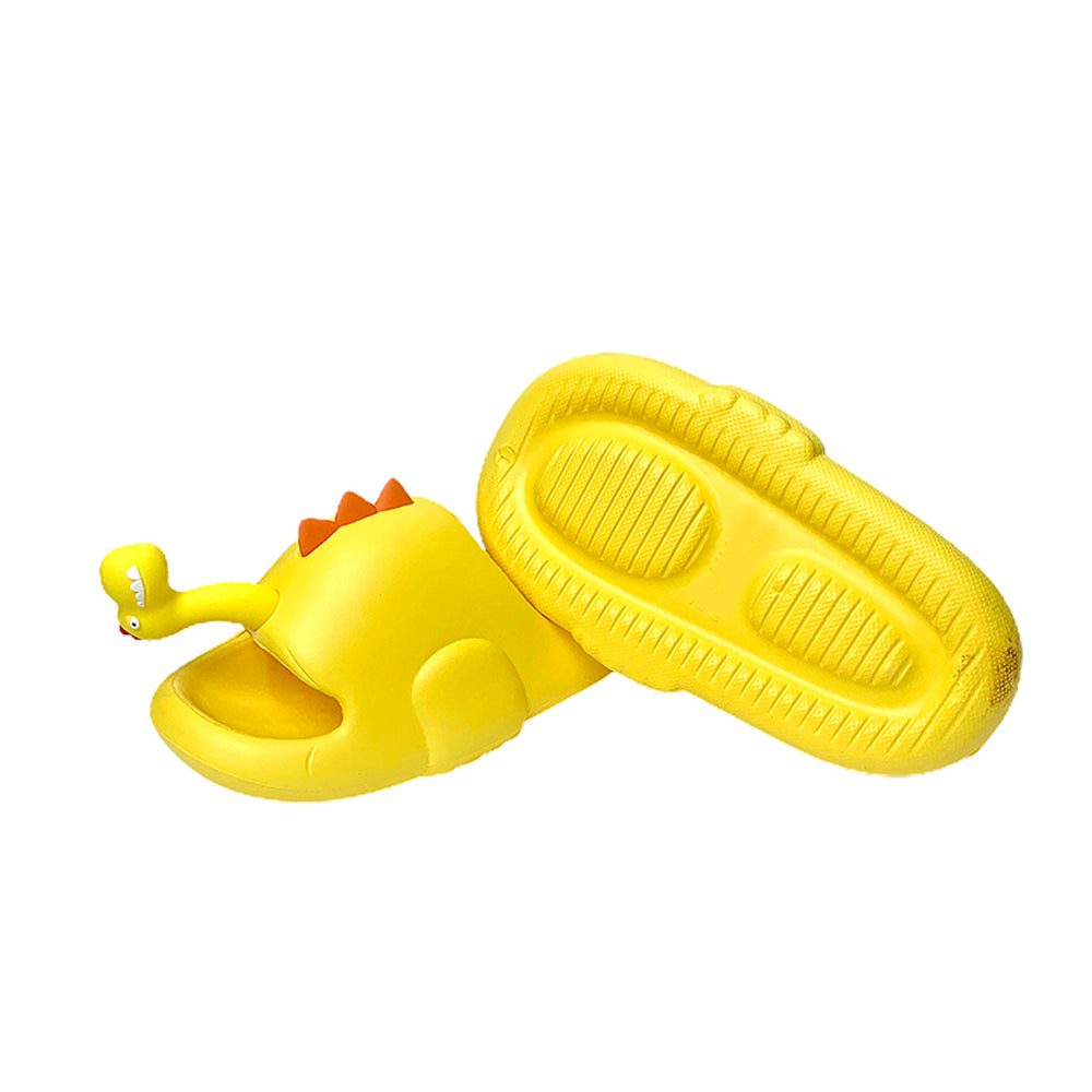 Little Surpise Box Yellow 3D Long Neck Dino Slip On Clogs, Summer/Monsoon All Season Footwear For Toddlers & Kids