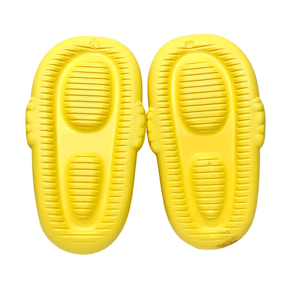 Little Surpise Box Yellow 3D Long Neck Dino Slip On Clogs, Summer/Monsoon All Season Footwear For Toddlers & Kids