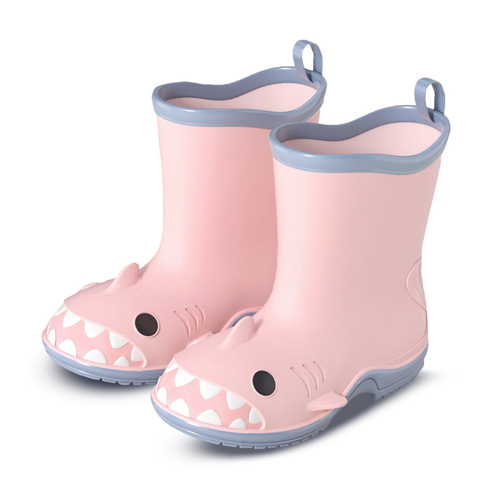 Little Surprise Box, Pink Shark EVA Rain Gumboots for Toddlers & Kids