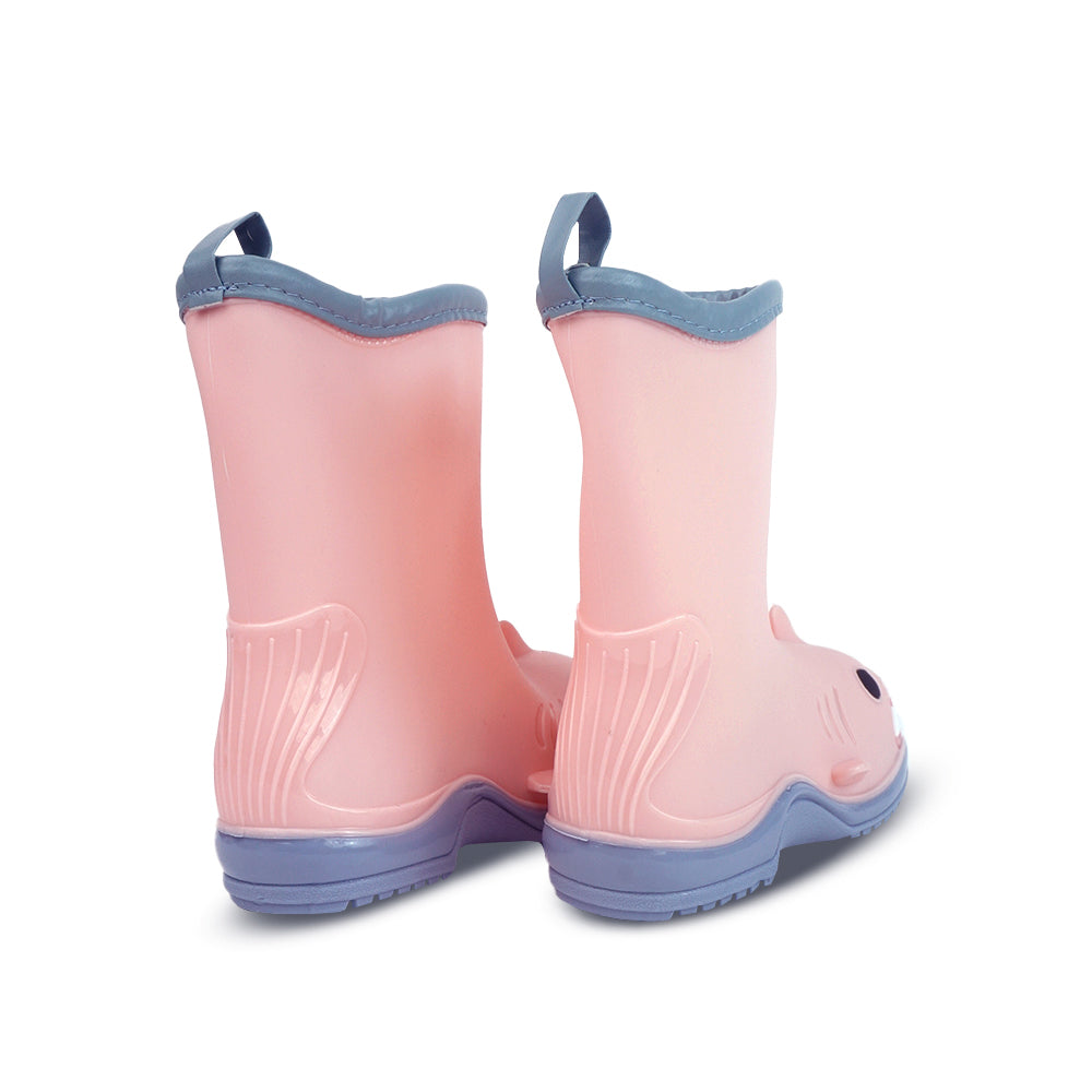Little Surprise Box, Pink Shark EVA Rain Gumboots for Toddlers & Kids