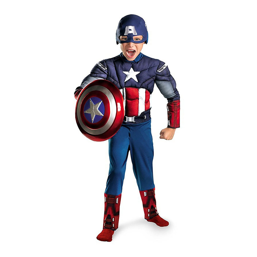 Little Surprise Box Blue Muscle Superhero Kids Halloween Costume Dress Up