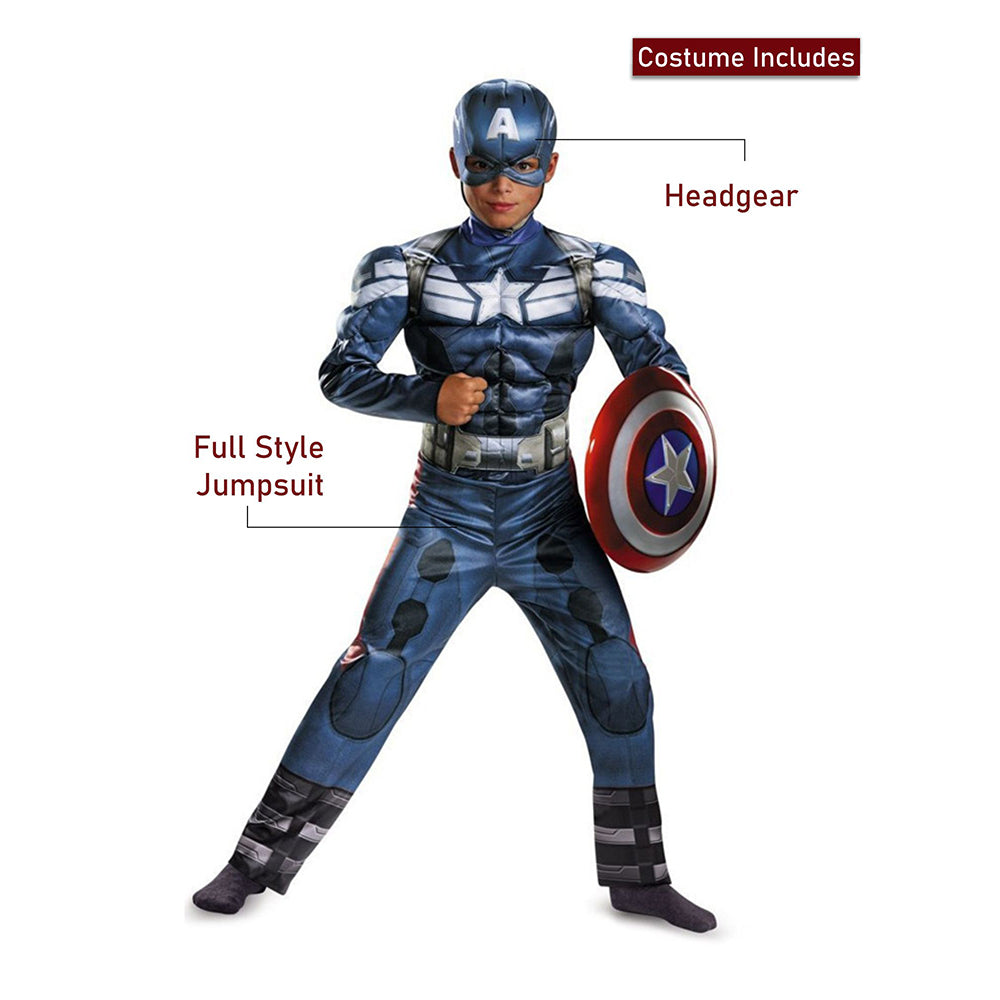 Little Surprise Box,Captain Superhero ,Kids Halloween Costume Fancy Dress Up