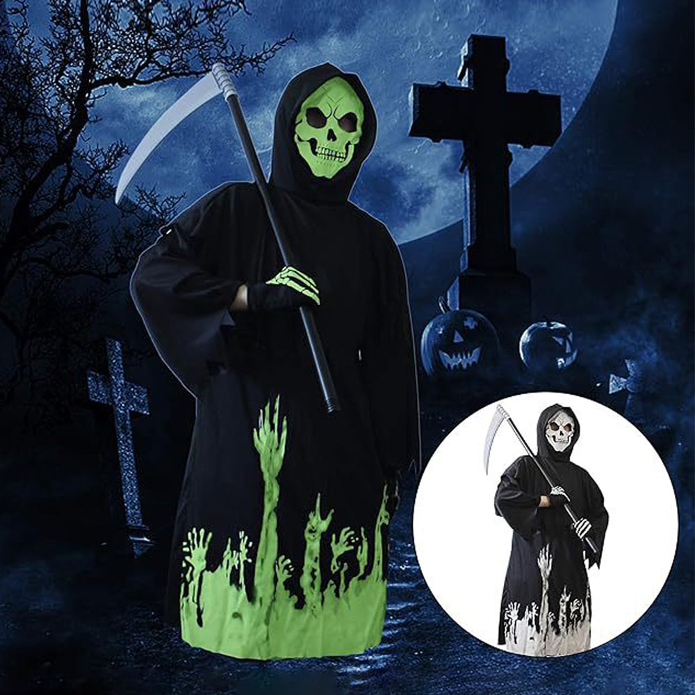 Little Surprise Box,Glow in Dark Spooky Skeleton ,Kids Halloween Costume Fancy Dress Up