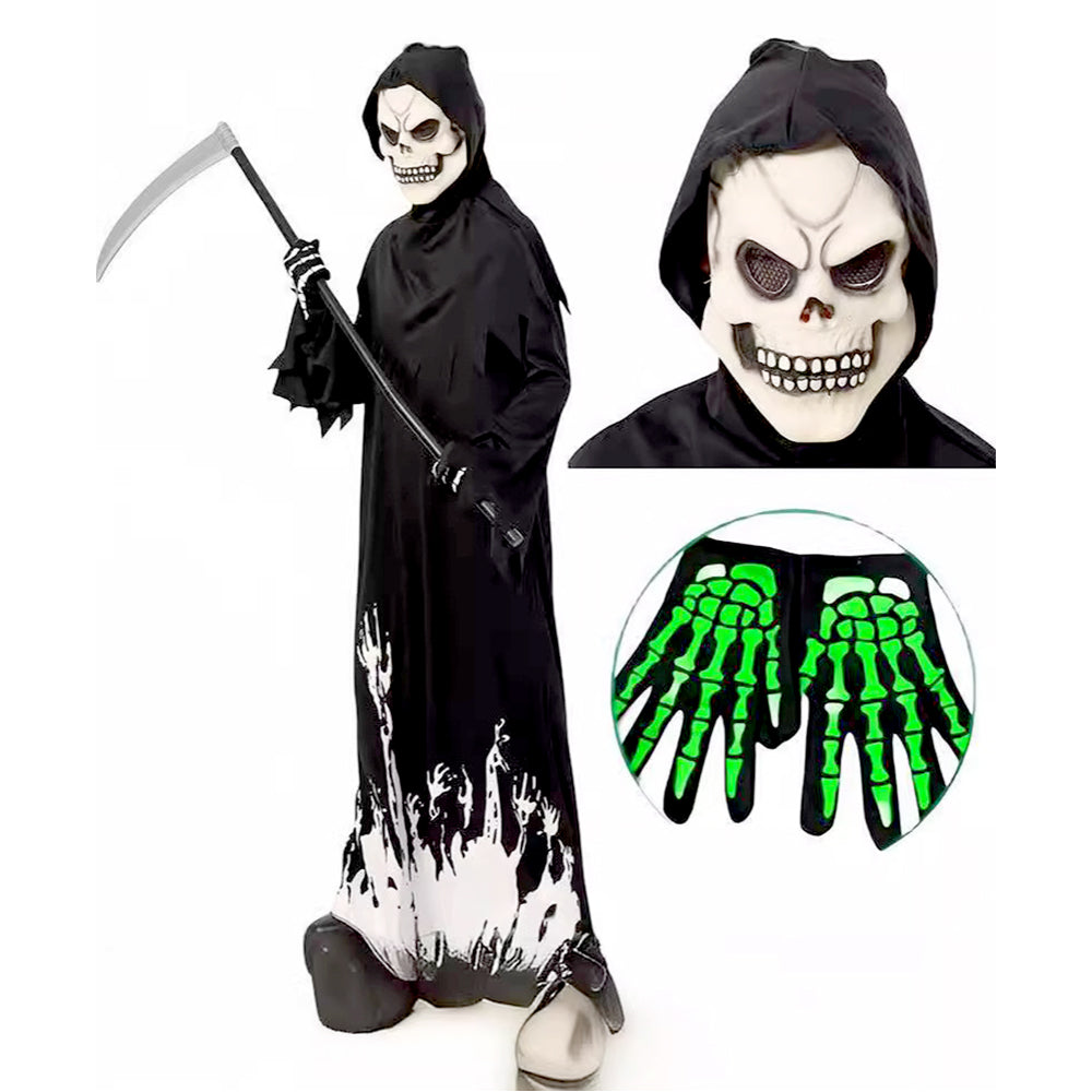 Little Surprise Box,Glow in Dark Spooky Skeleton ,Kids Halloween Costume Fancy Dress Up