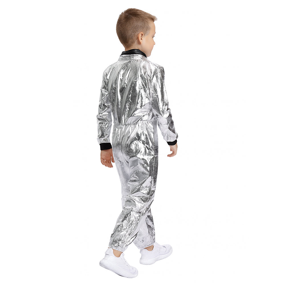 Little Surprise Box, Shiny Silver Astronaut, Halloween Costume Fancy Dress Up