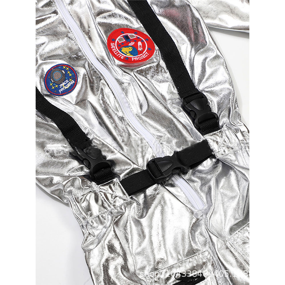 Little Surprise Box, Shiny Silver Astronaut, Halloween Costume Fancy Dress Up