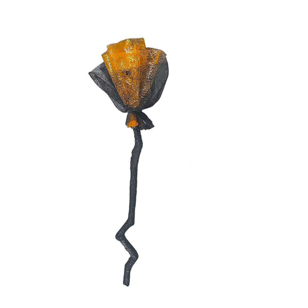 Little Surprise Box Orange Twisted Handle Broom Stick for Halloween Costume Party & Halloween Home office Decor
