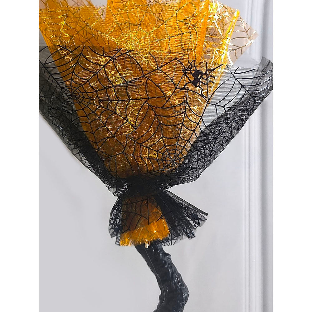 Little Surprise Box Orange Twisted Handle Broom Stick for Halloween Costume Party & Halloween Home office Decor