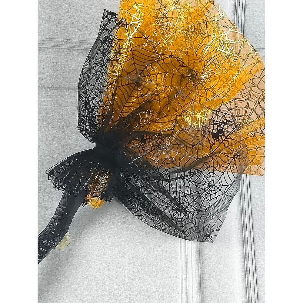 Little Surprise Box Orange Twisted Handle Broom Stick for Halloween Costume Party & Halloween Home office Decor