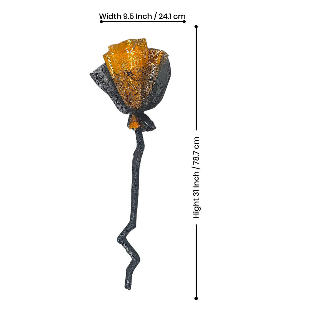 Little Surprise Box Orange Twisted Handle Broom Stick for Halloween Costume Party & Halloween Home office Decor
