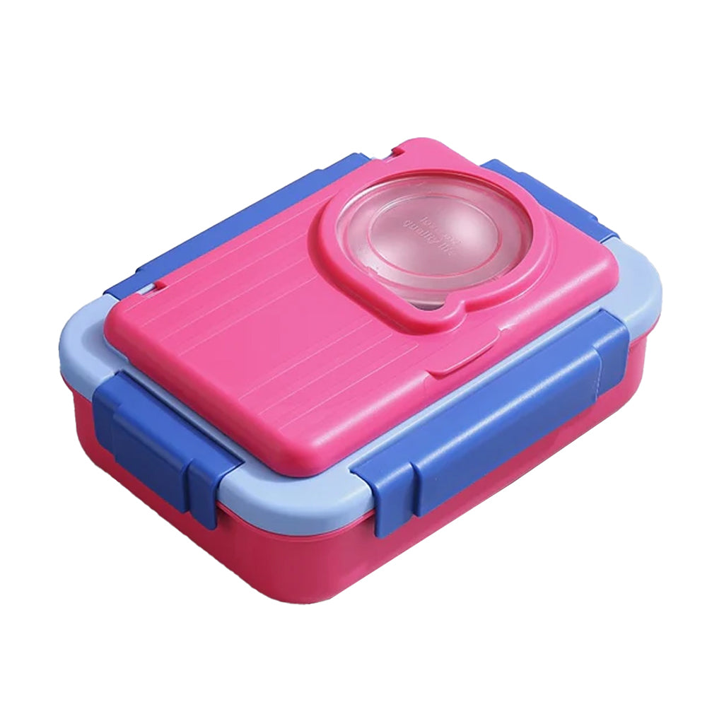 Little Surprise Box 2 Decker Pink & Blue Double Lock Stainless Steel Lunch /Tiffin Box for Kids.
