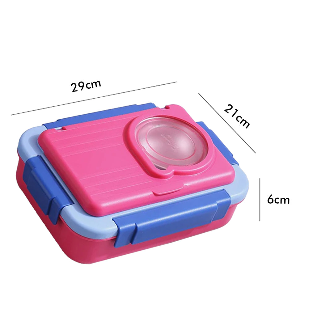 Little Surprise Box 2 Decker Pink & Blue Double Lock Stainless Steel Lunch /Tiffin Box for Kids.