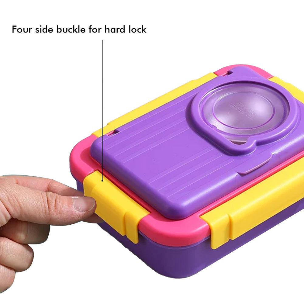 Little Surprise Box 2 decker Purple & Pink Double Lock Stainless Steel Lunch /Tiffin Box for Kids.