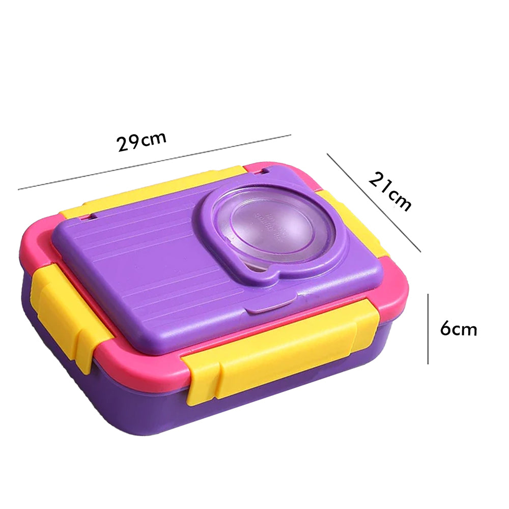 Little Surprise Box 2 decker Purple & Pink Double Lock Stainless Steel Lunch /Tiffin Box for Kids.
