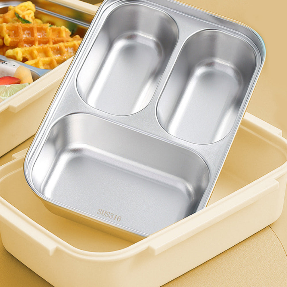 Little Surprise Box Kids Tiffin Lunch Box With Insulated Lunch Box Cover, Yellow
