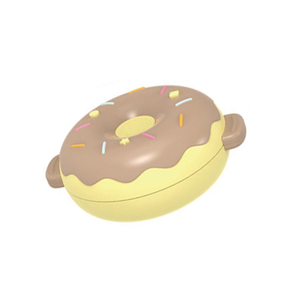 Little Surprise Box Kids Stainless Steel Donut Shaped Double Insulated Lunch Box, Beige
