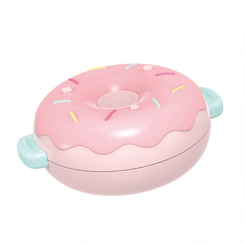 Little Surprise Box Kids Stainless Steel Donut Shaped Double Insulated Lunch Box, Pink
