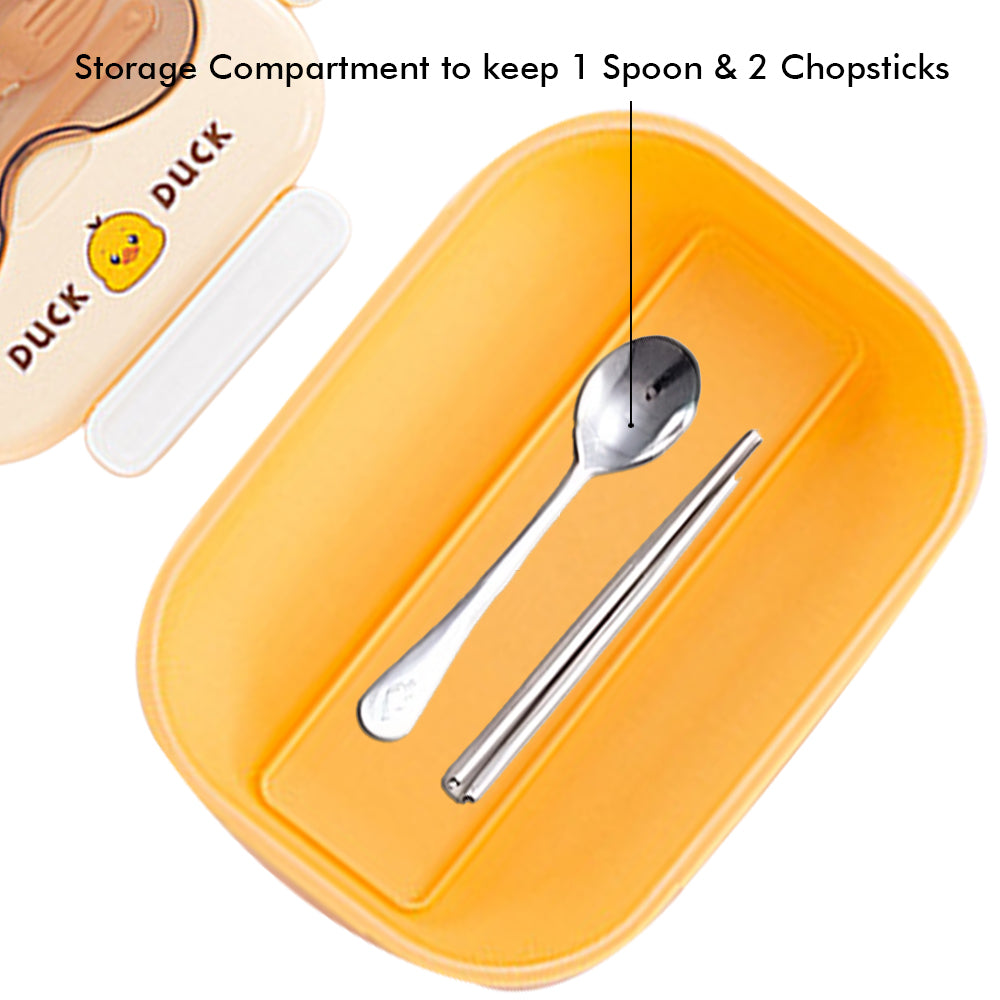Little Surprise Box Small / Big Size Yellow Duck-Duck Theme Double Lock Stainless Steel Kids Lunch /Tiffin Box