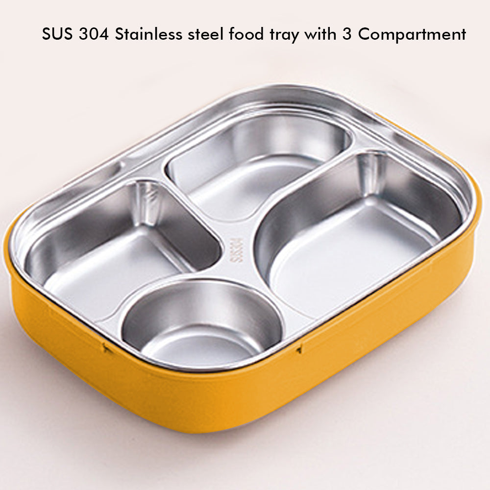 Little Surprise Box Small / Big Size Yellow Duck-Duck Theme Double Lock Stainless Steel Kids Lunch /Tiffin Box