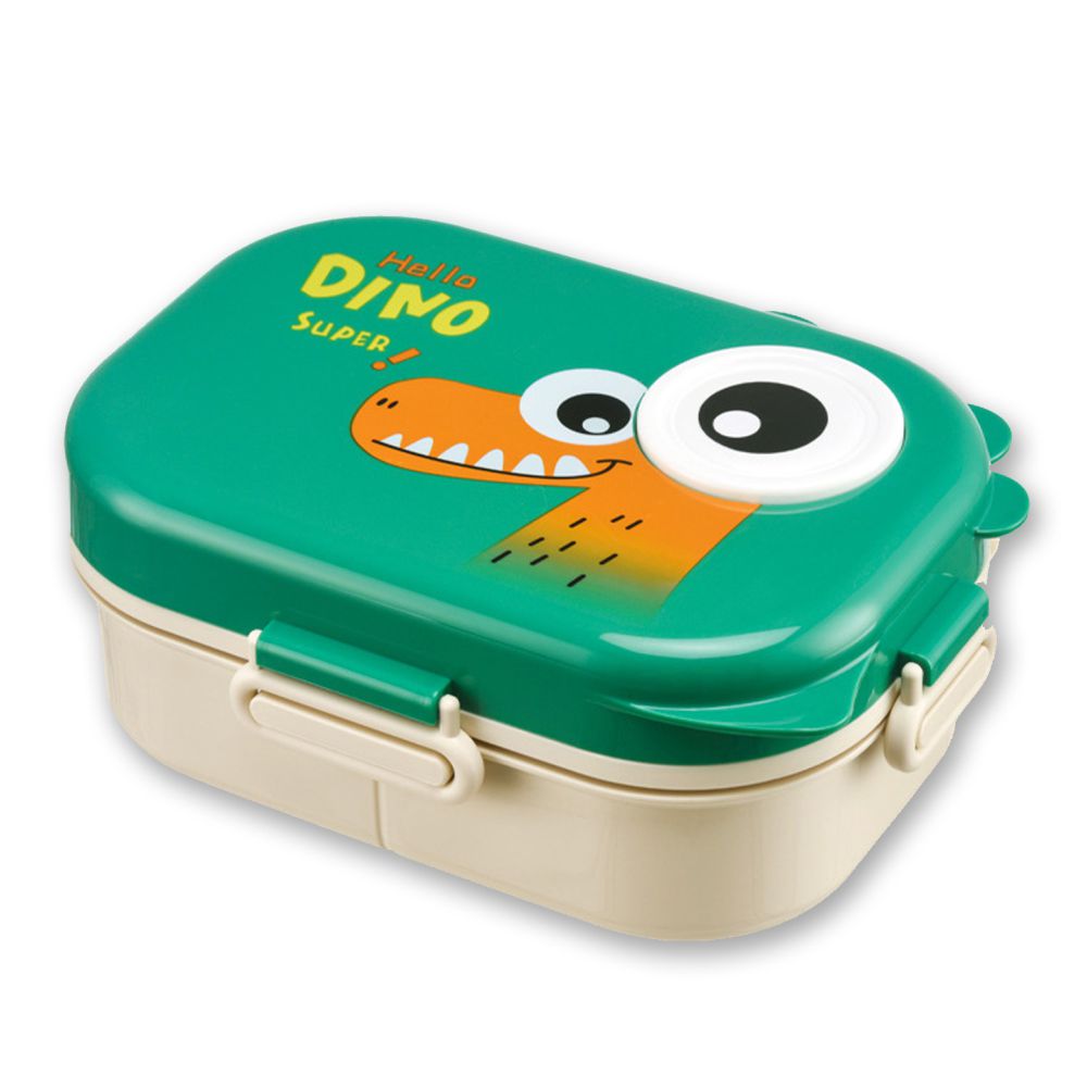 Green Big Eye Dino 2 Decker Lunch Box for Kids
