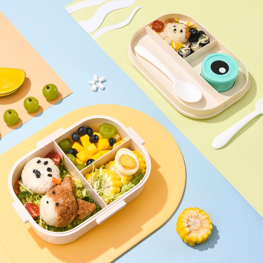 Green Big Eye Dino 2 Decker Lunch Box for Kids