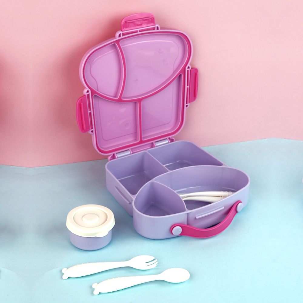 Purple Bread slice Fun themed Kids Lunch Box/Tiffin