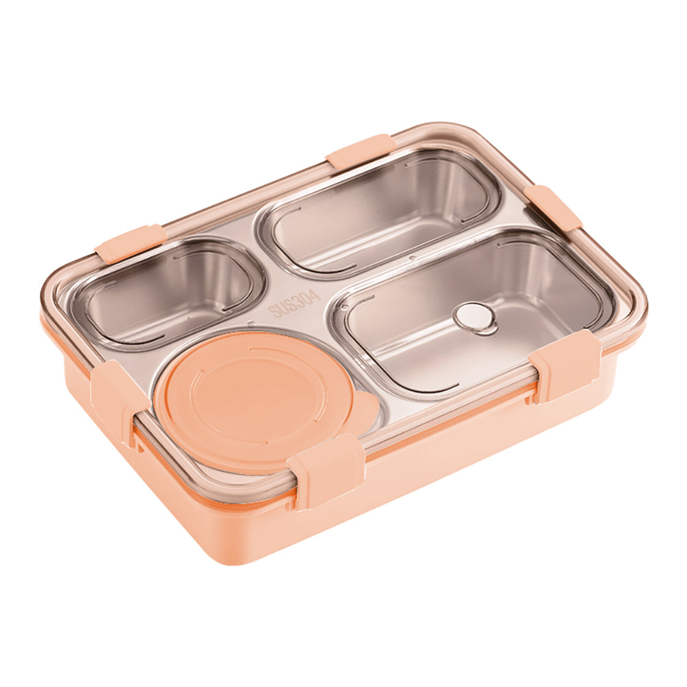Little Surprise Box Cream Transparent Lid Double Lock Stainless Steel Lunch /Tiffin Box for Kids