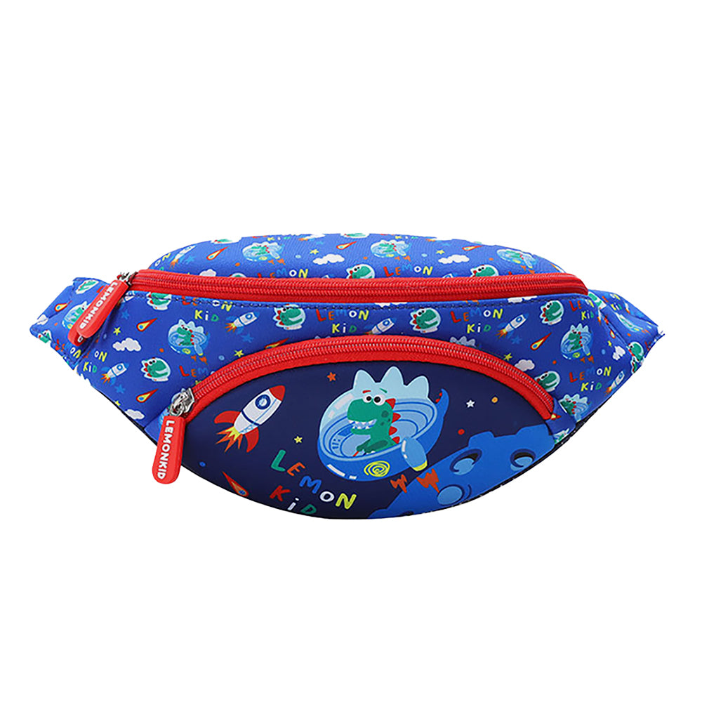 Little Surprise Box Space Blue Dinosaurs Cross-Body/ Fanny pack Hip Pouch For Kids