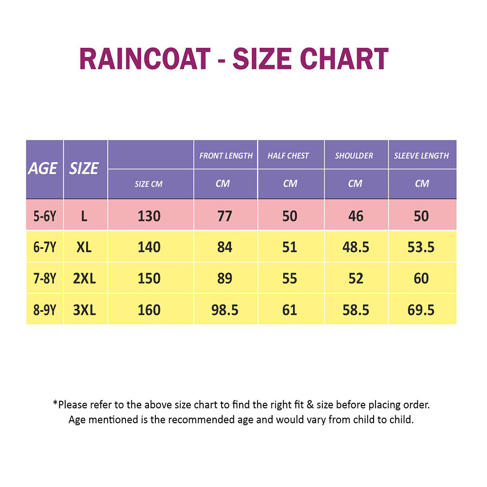 Little Surprise Box, Cream Animal Print Knee Length Raincoat for Kids & Teens
